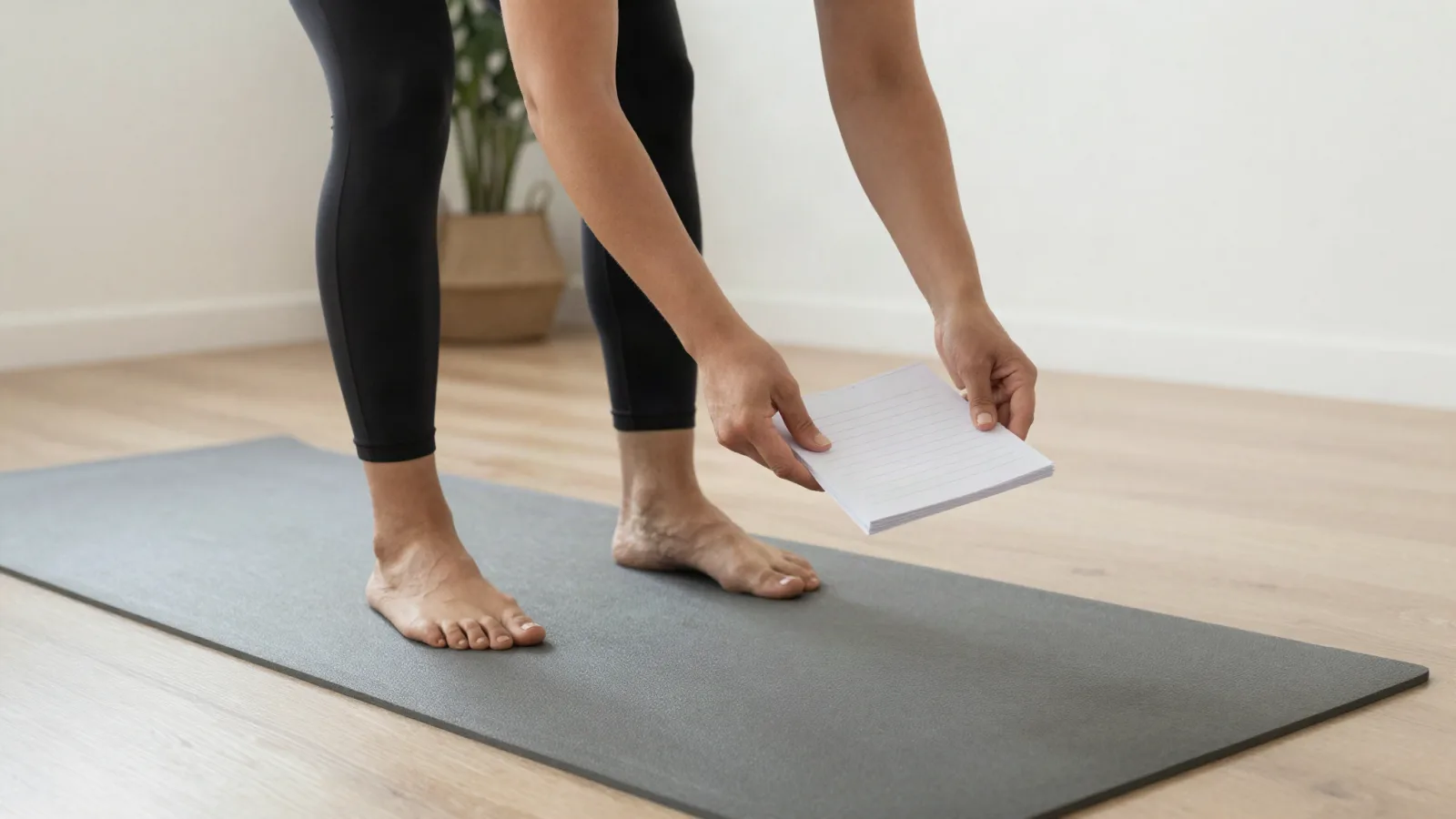 Préparation d’une séance de stabilité du tronc sur tapis