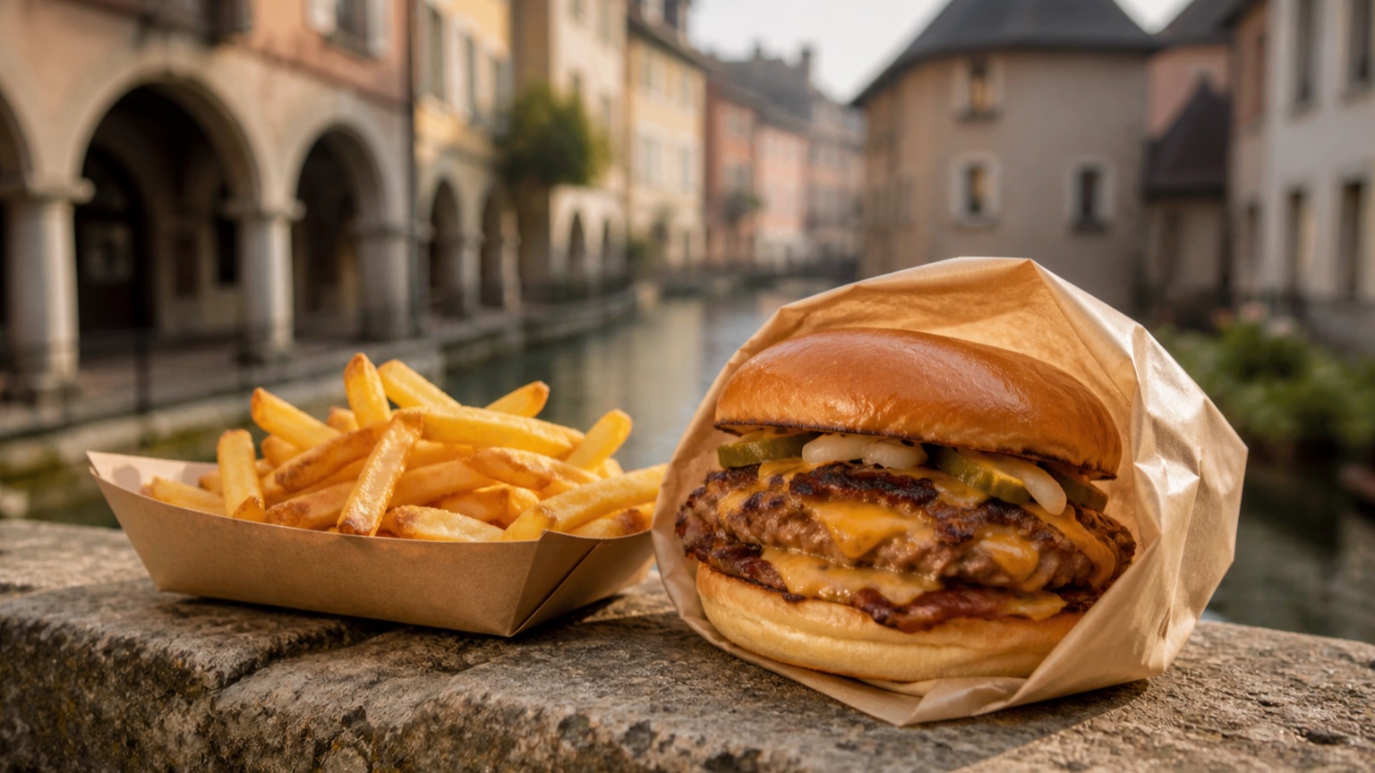Smash burger près de la vieille ville d Annecy